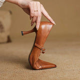 Elle Genuine Leather Heels