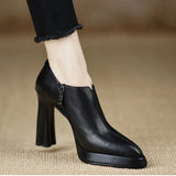 Anita Leather Heels