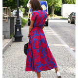 Talia™ | Stylish V-Neck Floral Dress