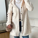 Alice | Fuzzy Fleece Button Down Cardigan