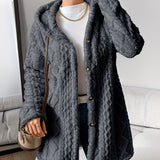 Alice | Fuzzy Fleece Button Down Cardigan