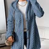 Alice | Fuzzy Fleece Button Down Cardigan