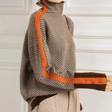 Eleanor | Herringbone Luxe Turtleneck
