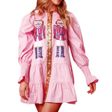 SHEENA™ - Sequin Skirt Holiday Sweatshirt Mini Dress