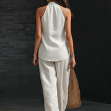 Zoë™ | Sleeveless Set with Wide Leg Pants