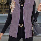 GRACE™ - Warm Ribbed Fleece Vest with Zipper Pocket for Fall & Winter