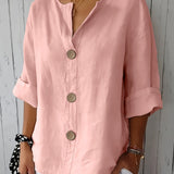 Women’s Relaxed Button-Front Blouse