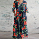 KRISTEN | ELEGANT RETRO TUMMY-COVERAGE MAXI DRESS