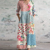 KRISTEN | ELEGANT RETRO TUMMY-COVERAGE MAXI DRESS