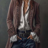 Women’s Long Vintage Embroidered Jacket