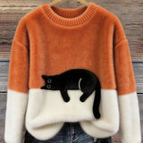 Caitlin | Casual Cat Graphic Sweater