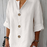 Women’s Relaxed Button-Front Blouse