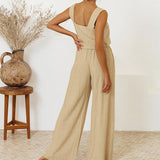 Megan | Minimalist Top and Wide-Leg Pants Set