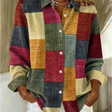 Merritt™ | Vintage Patchwork Button Front Blouse