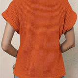 Women’s Embroidered Ruffle V Neck Top