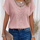 Women’s Embroidered Ruffle V Neck Top