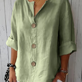 Women’s Relaxed Button-Front Blouse