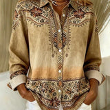 Rexanna™ | Vintage Floral Button Front Blouse