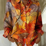 Melrose™ | Vintage Botanical Print Button Blouse