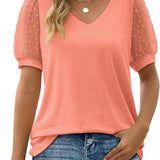 Women’s Puff Sleeve V Neck Top