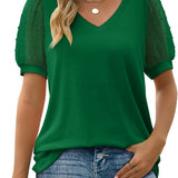Women’s Puff Sleeve V Neck Top