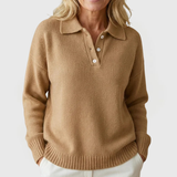 Madeline | Knitted Button-Collar Pullover