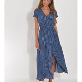 Talia™ | Stylish V-Neck Floral Dress