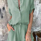 Melda | Breezy Buttoned Set