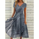 LYANNA™ - Flowing V-Neck Midi Dress