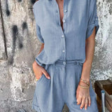 Melda | Breezy Buttoned Set