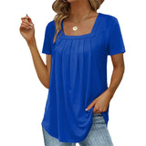 Women’s Pleated Square Neck Top
