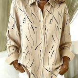 Kaylene™ | Relaxed Artistic Pattern Everyday Blouse
