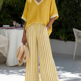 Amélia | Striped Linen Set