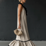 Nathalie | long dress with ruffles