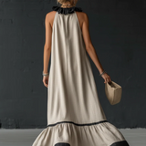 Nathalie | long dress with ruffles